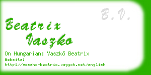 beatrix vaszko business card