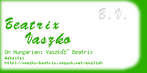 beatrix vaszko business card